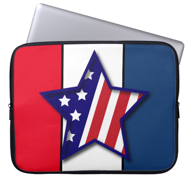 Amerikaanse Held Laptop Sleeve (Voorkant)