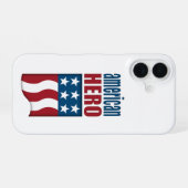 Amerikaanse held militaire veteranen iPhone 16 hoesje (Achterkant horizontaal)