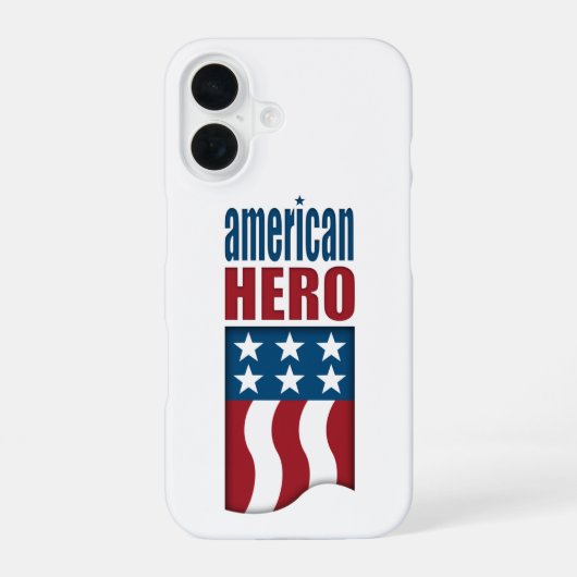 Amerikaanse held militaire veteranen iPhone 16 hoesje (Achterkant)