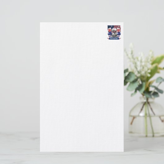 Amerikaanse held Schnauzer Stationery Briefpapier (Staand voorkant)