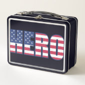 Amerikaanse Held Vlag Lunchbox - Patriotische Ster (Voorkant)
