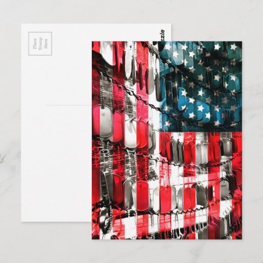 Amerikaanse helden briefkaart (Voorkant / Achterkant)