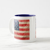 Amerikaanse helden tweekleurige koffiemok (Voorkant links)