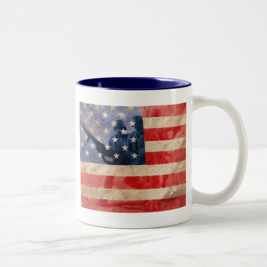 Amerikaanse helden tweekleurige koffiemok (Rechts)