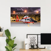 Amerikaanse helikopter voor kustwacht poster (Thuiskantoor)