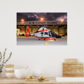 Amerikaanse helikopter voor kustwacht poster (Keuken)