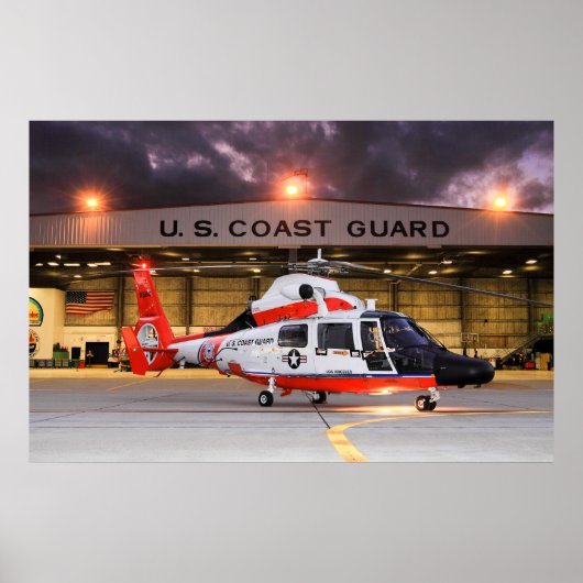 Amerikaanse helikopter voor kustwacht poster (Voorkant)