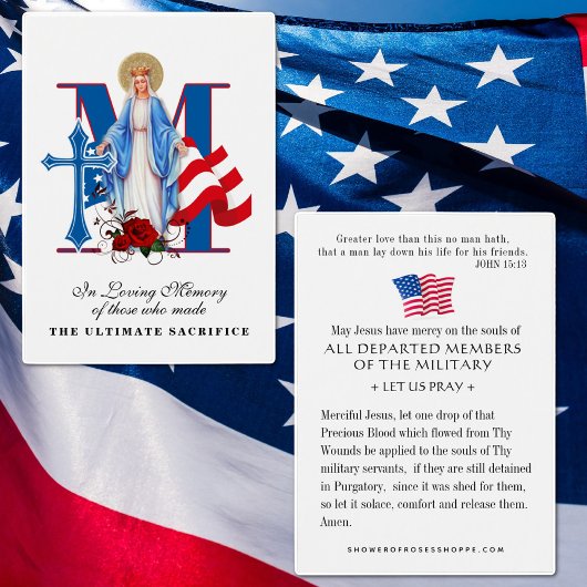 Amerikaanse herdenkingsherdenking Memorial Religie Visitekaartje