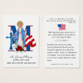 Amerikaanse herdenkingsherdenking Memorial Religie Visitekaartje (Voorkant /achterkant)