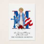 Amerikaanse herdenkingsherdenking Memorial Religie Visitekaartje (Voorkant)