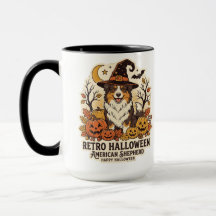 Amerikaanse Herdershond Halloween Retro Hondenlief