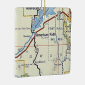 Amerikaanse Herfst ID  kaart Keramisch Ornament (Rechts)