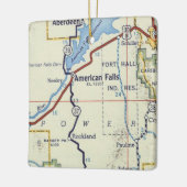 Amerikaanse Herfst ID  kaart Keramisch Ornament (Links)