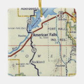 Amerikaanse Herfst ID  kaart Keramisch Ornament (Voorkant)