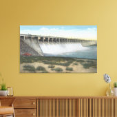 Amerikaanse Herfsten Dam Spillway, Oregon Canvas Afdruk (Insitu (Woonkamer))