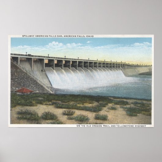 Amerikaanse Herfsten Dam Spillway, Oregon Poster (Voorkant)