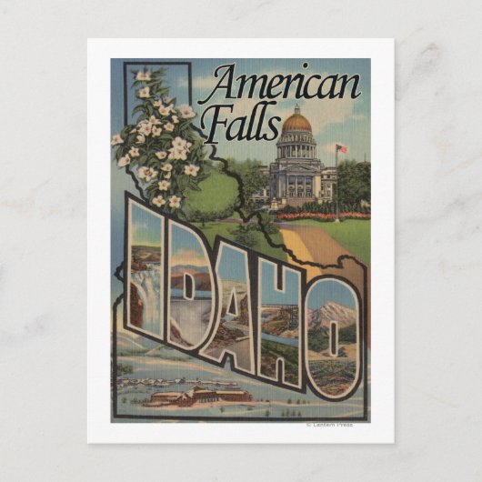 Amerikaanse Herfsten, Idaho - Grote letterscènes Briefkaart (Voorkant)