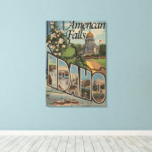 Amerikaanse Herfsten, Idaho - Grote letterscènes Canvas Afdruk (Insitu (Houten vloer))