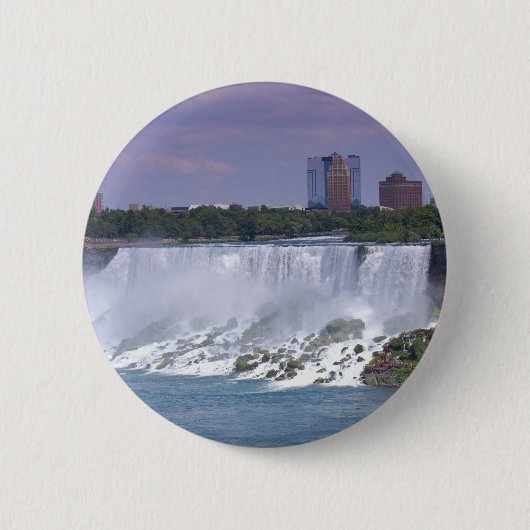 Amerikaanse Herfsten in het natuurpark Niagara Her Ronde Button 5,7 Cm (Voorkant)