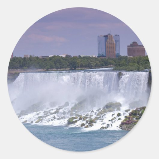 Amerikaanse Herfsten in het natuurpark Niagara Her Ronde Sticker (Voorkant)