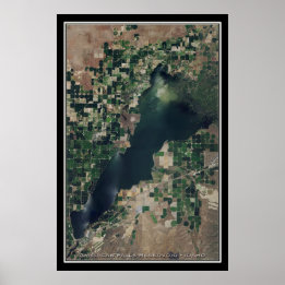 Amerikaanse Herfsten Lake Idaho Satellite Poster M
