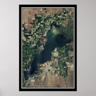 Amerikaanse Herfsten Lake Idaho Satellite Poster M