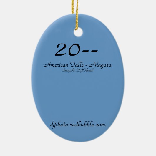 Amerikaanse Herfsten - Niagara Holiday Ornament (Achterkant)