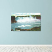 Amerikaanse Herfsten van het Mist Uitzicht Canvas Afdruk (Insitu (Houten vloer))