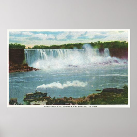 Amerikaanse Herfsten van het Mist Uitzicht Poster (Voorkant)