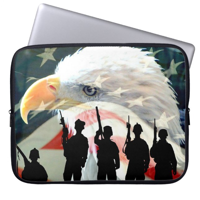 Amerikaanse Hero's Laptop Sleeve (Voorkant)