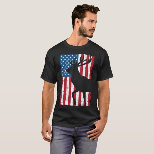 amerikaanse hert t-shirt (Voorkant volledig)