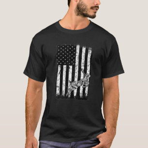 Amerikaanse hertenjager Patriotisch grappig camo A T-shirt