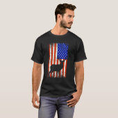 Amerikaanse hertenjager Patriottische Amerikaanse  T-shirt (Voorkant volledig)