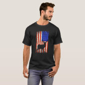 Amerikaanse hertenjager Patriottische Amerikaanse T-shirt (Voorkant volledig)