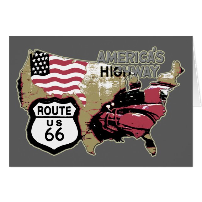 Amerikaanse Highway Route 66 (Voorkant Horizontaal)