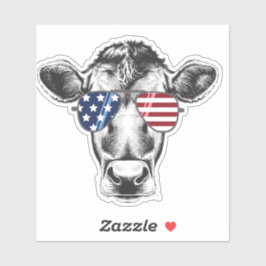 Amerikaanse Hipster-Koe Sticker