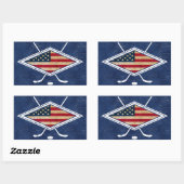 Amerikaanse Hockey Flag Logo Sticker Sheets (Vel)