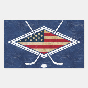 Amerikaanse Hockey Flag Logo Sticker Sheets