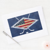 Amerikaanse Hockey Flag Logo Sticker Sheets (Envelop)