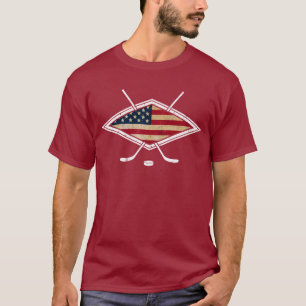 Amerikaanse Hockey Flag Logo T-shirt