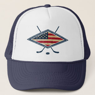 Amerikaanse Hockey Flag Logo Trucker Pet