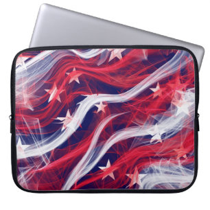 Amerikaanse hoes voor Neopreen-laptop met vlag