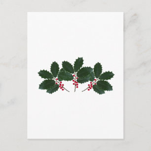 Amerikaanse Holly Leaves - Berries Briefkaart