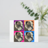 Amerikaanse hond doet pastel briefkaart (Staand voorkant)