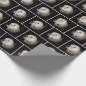 Amerikaanse hond op zwart cadeaupapier (Hoek)