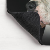 Amerikaanse hond op zwart muismat (Hoek)