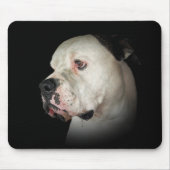 Amerikaanse hond op zwart muismat (Voorkant)