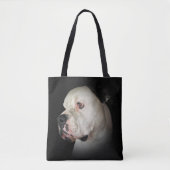 Amerikaanse hond op zwart tote bag (Voorkant)