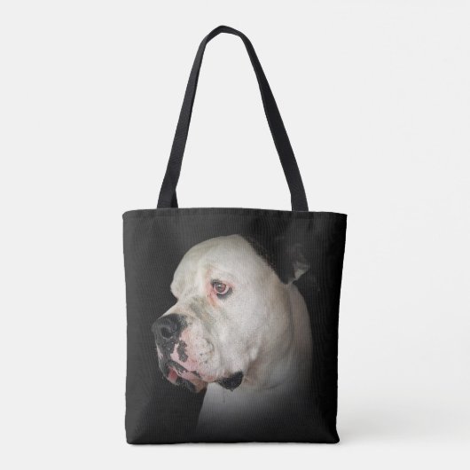 Amerikaanse hond op zwart tote bag (Achterkant)