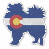 Amerikaanse Hondenras Colorado Flag Sticker (Voorkant)